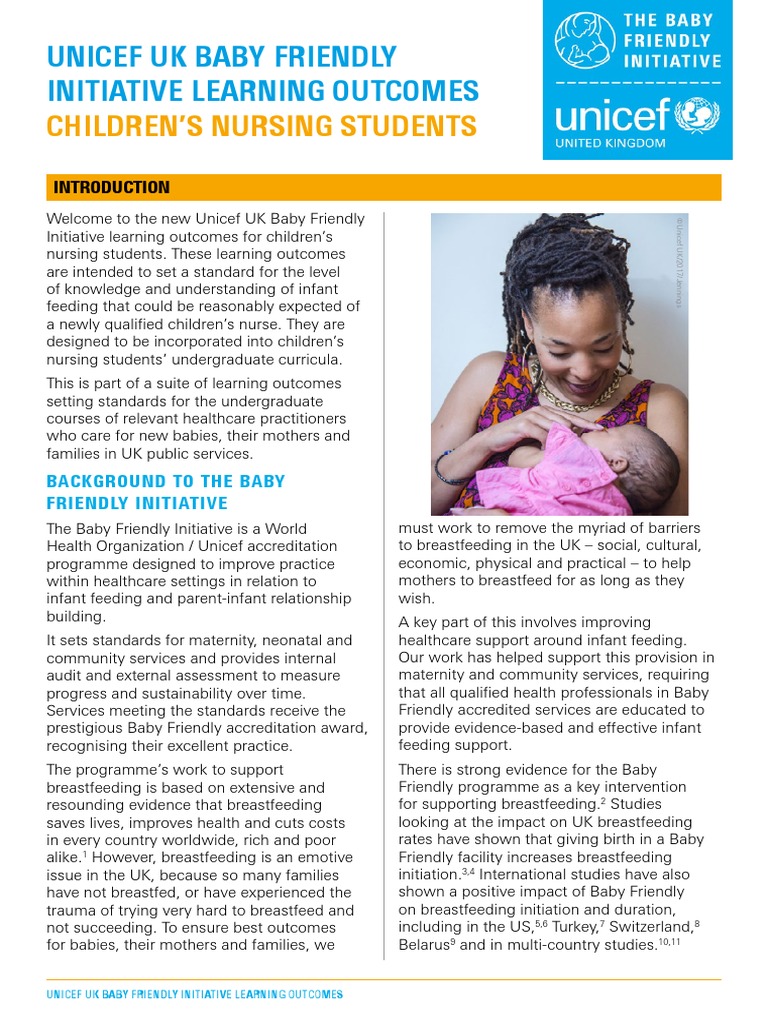 UNICEF Baby Friendly Initiative Outcomes | PDF | Breastfeeding | Breast ...