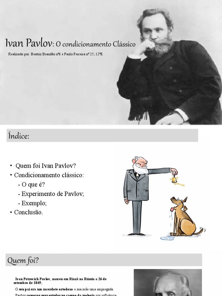 Teoria do Condicionamento Clássico de Pavlov | PDF | Ciências ...