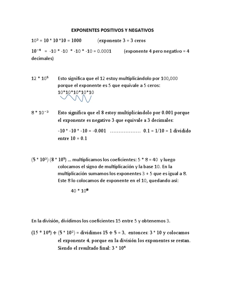 Quimica Ley De Los Exponentes Ejercicios Pdf
