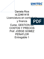 Daniela Rios - Entregable 1 - COSTOS Y VENTAS