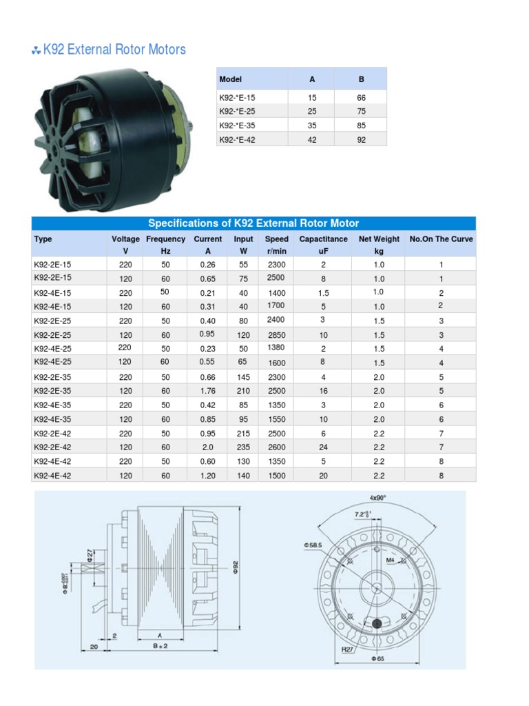 External Rotor Motors | PDF