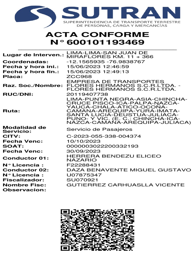 Acta Conforme #600101193469 | PDF