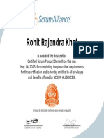Rohit Rajendra Khot-ScrumAlliance CSPO Certificate