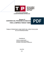 Contenido Del Programa de Inducción Integral para La Empresa Tiendas Tambo S