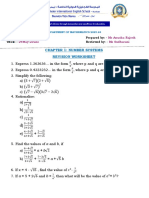 Number Systems Revision Worksheet Pa-1