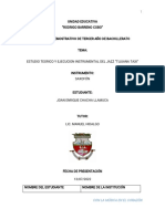 PROYECTO ESCRITO DE Joan Enrique Chacha Llamuca Solista