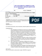 Ordenanza de Saneamiento Ambiental San Dionisio 2005