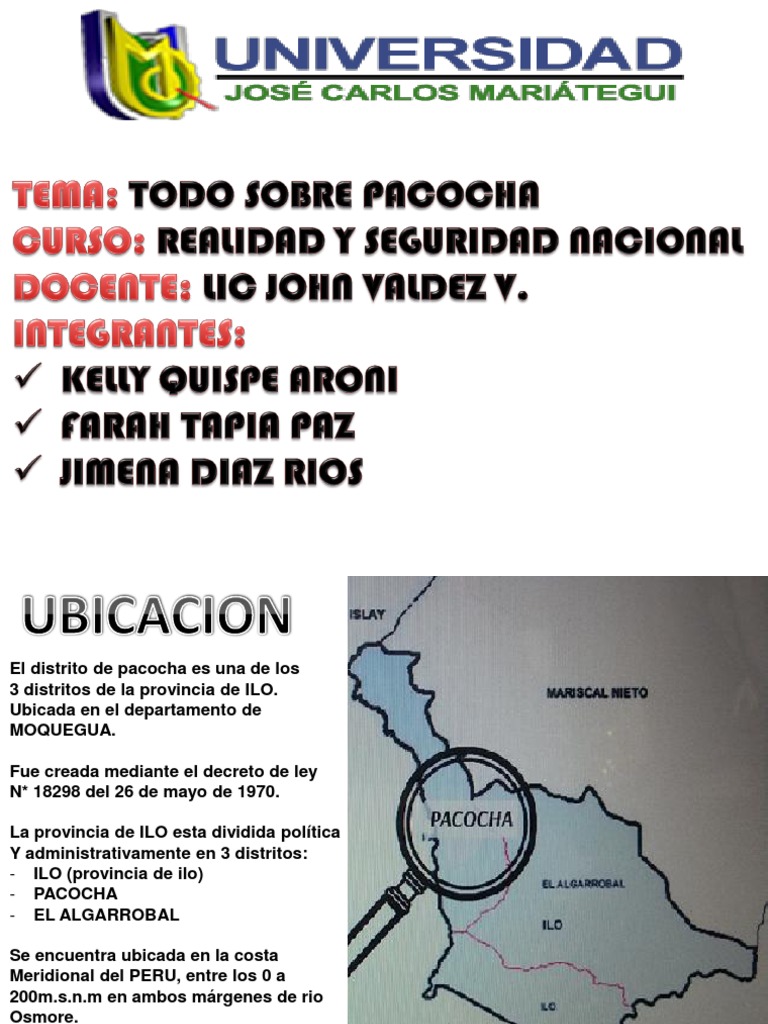 Historia y Ubicación del Distrito de Pacocha | PDF