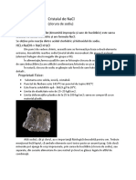 Proiect Chimie Clorura de Sodiu