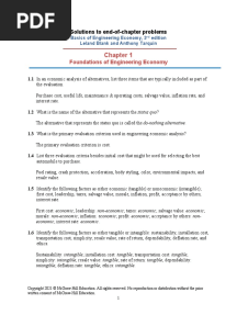 Engineering Economy, 3rd Ed With Solution
