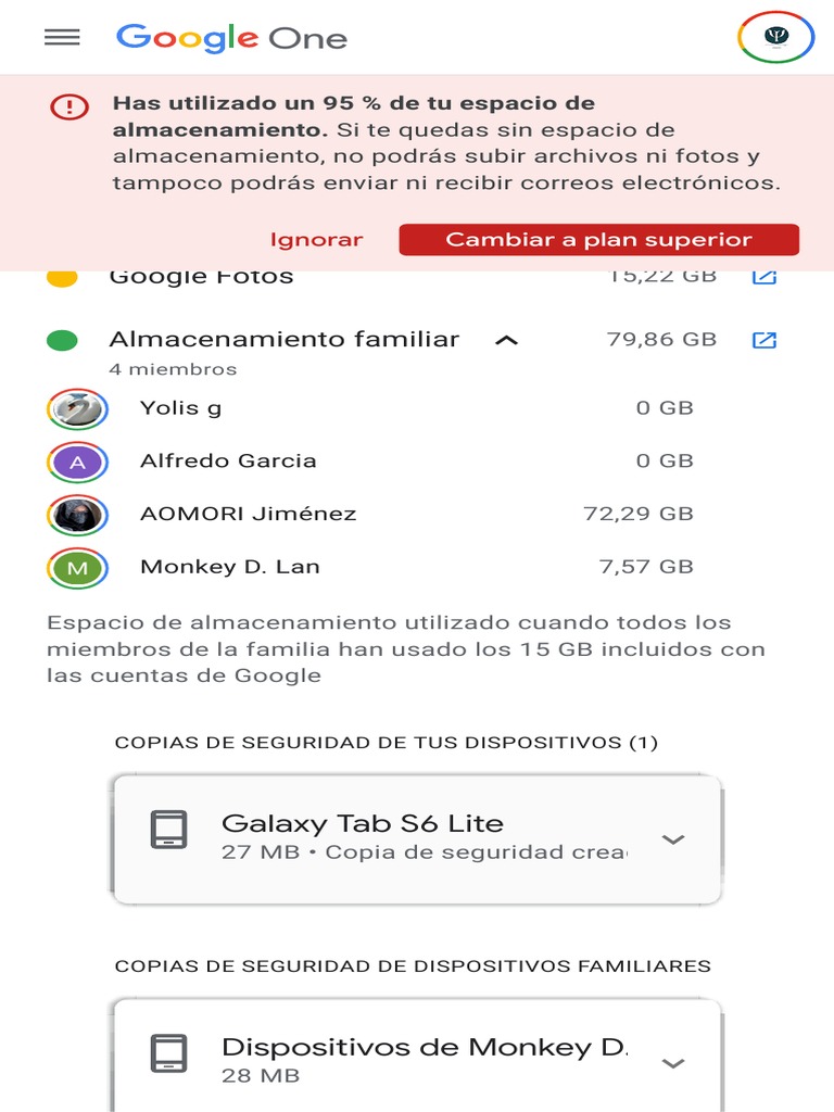 CENTRO DE AYUDA DE GOOGLE ONE visual data 4