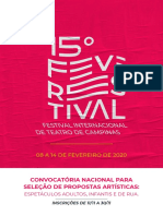 Convocatória Nacional 15 Feverestival