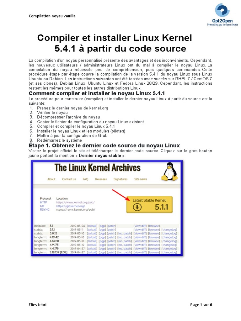 Compiler le noyau Linux 5.4.1 | PDF | Linux | Compilateur