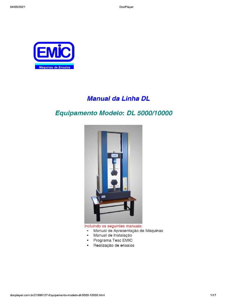 Manual Instalação Linha DL - Tração | PDF
