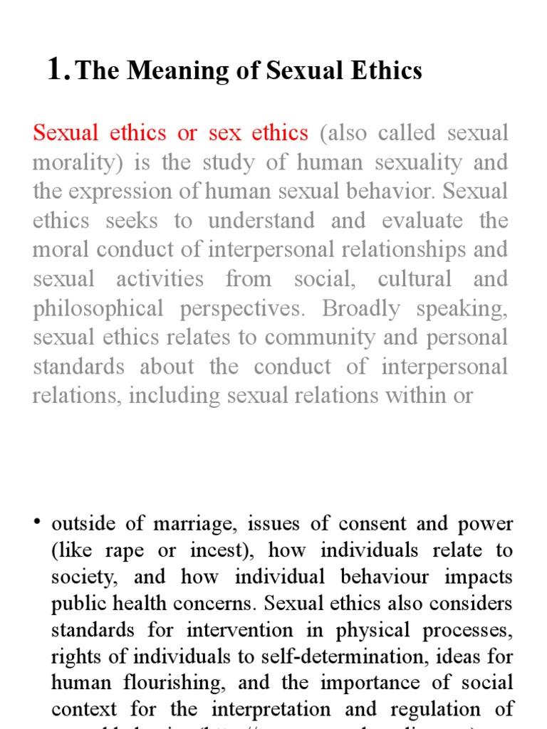 Sexual ethics power point pdf human sexual activity sexual
