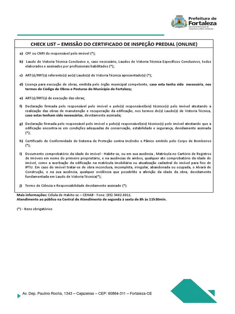 1-Checklist-Emissao de Cip Online | PDF