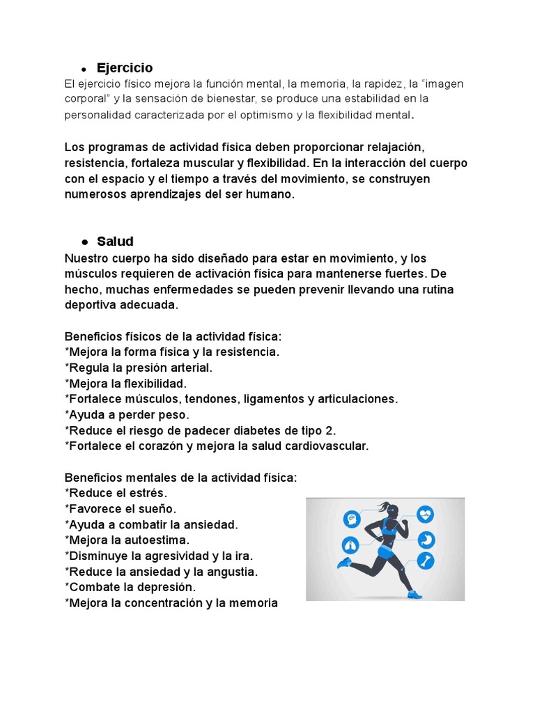 Beneficios del Ejercicio y Salud Mental | PDF | Estilo de vida