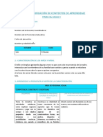 Planificacion de Contexto Ejemplo Pronoei y Cuna Ciclo I