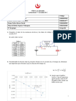 Circuito R-C. Sensor de Voltaje + Tabla 1 V (V)