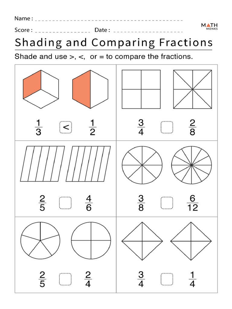 3rd Grade Math Worksheets Fractions | PDF