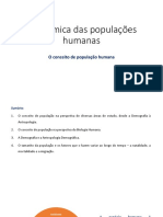 Aula 1. O Conceito de População Humana