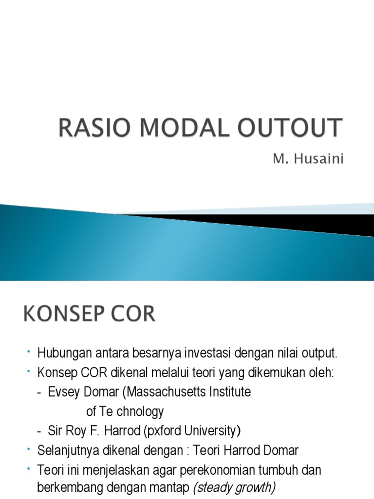 Teori COR dan Pertumbuhan Ekonomi | PDF | Bisnis | Pengelolaan Keuangan ...