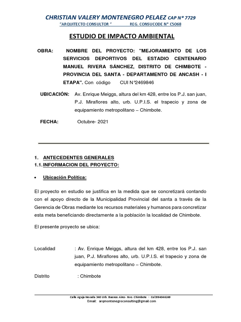 Estudio de Impacto Ambiental | PDF | Residuos | Reciclaje