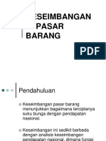 Keseimbangan Di Pasar Barang - IS