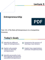 Entrepreneurship: Text: Ch. 6 The Role of Entrepreneurs in A Competitive Economy