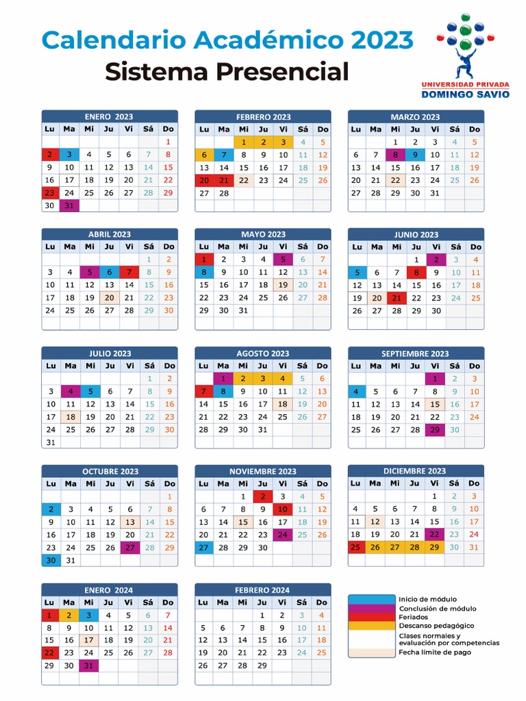Calendario UPDS 2023 PDF
