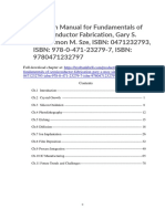 Solution Manual For Fundamentals of Semiconductor Fabrication Gary S May Simon M Sze Isbn 0471232793 Isbn 978-0-471 23279 7 Isbn 9780471232797