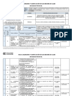 Hoja Calendario Planificacion de Sesiones de Clase