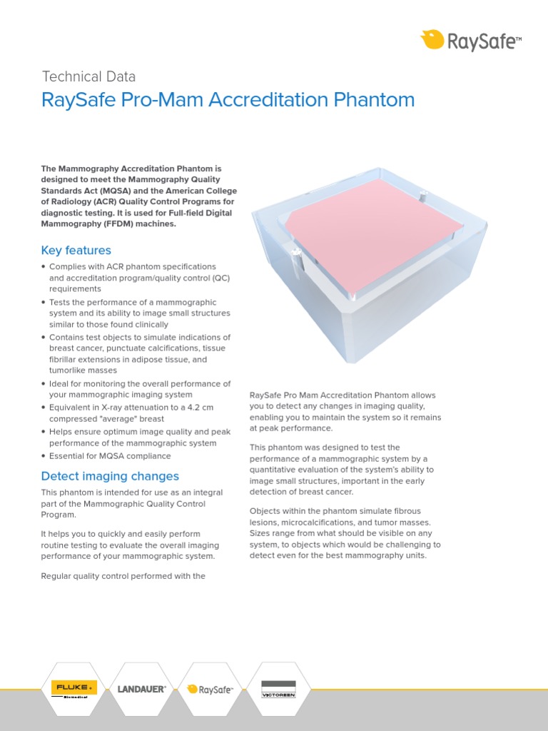 22151a - RaySafe Pro Mam Accreditation Phantom - Flyer - en | PDF ...