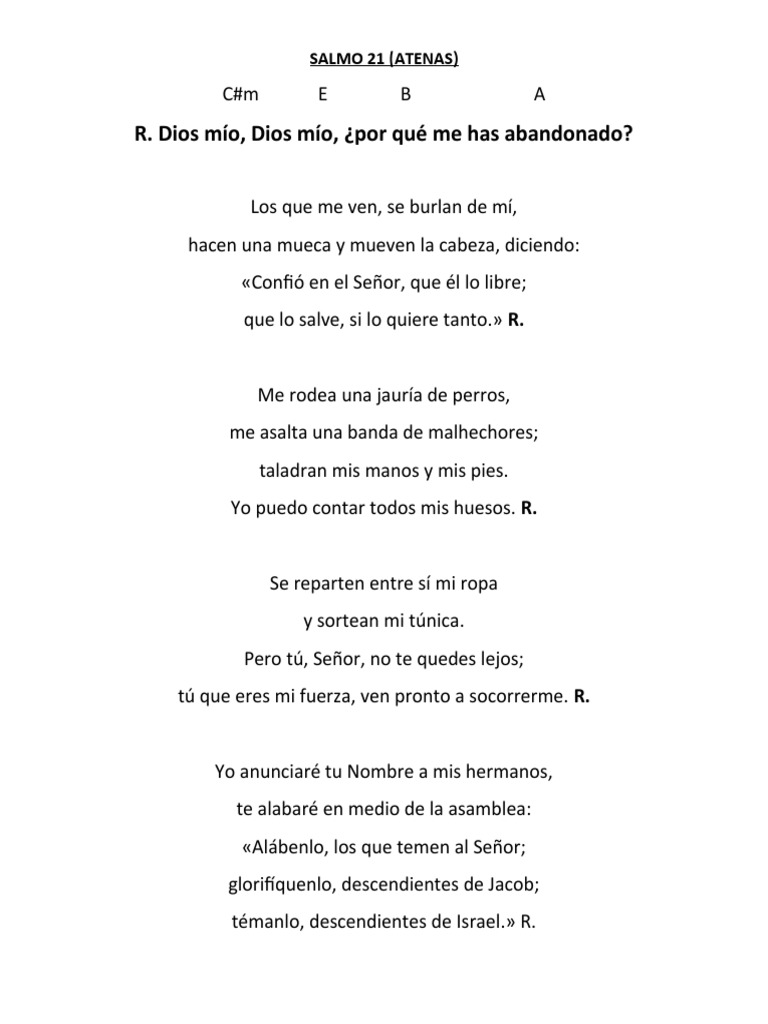 Salmo 21: Clamor y Alabanza | PDF
