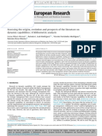 Assessing The Origins, Evolution and Prospects of The Literature On