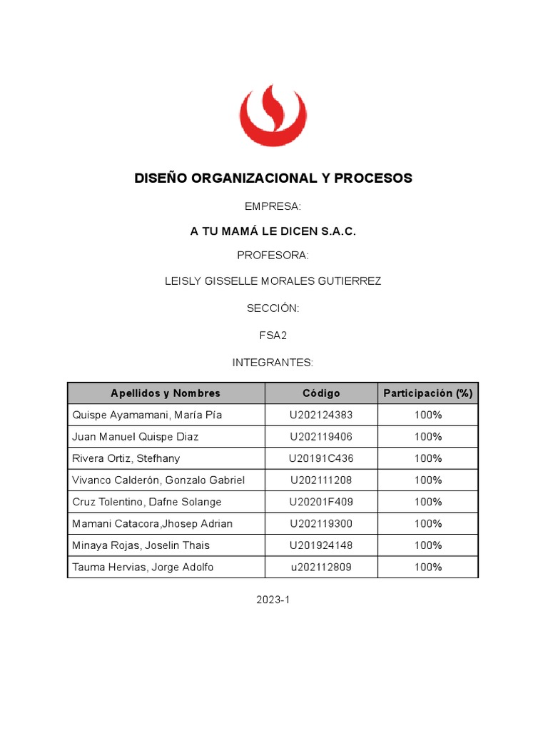 Trabajo Parcial - A Tu Mama Le Dicen Sac | PDF | Marketing | Mercado ...