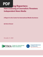 Download How Licensing of Journalists Threatens Independent News Media 1 by Josebelle Satorre Bagulaya SN65370681 doc pdf