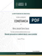 Constancia IMSS Bienestar Psicosocial