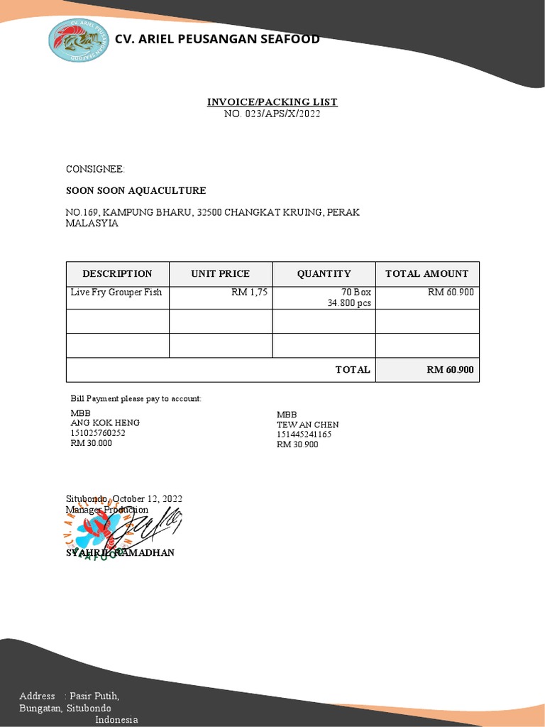 INVOICE | PDF