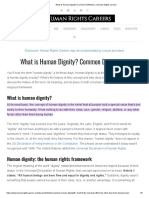 What Is Human Dignity Common Definitions