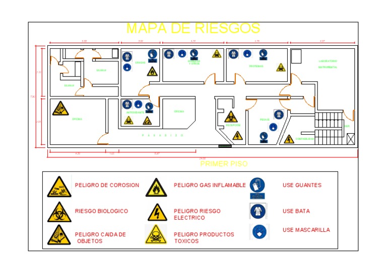 Mapa de Riesgos en Oficina y Laboratorio | PDF