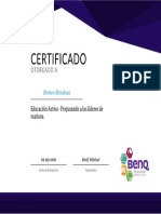 Certificate Educación Activa Benq