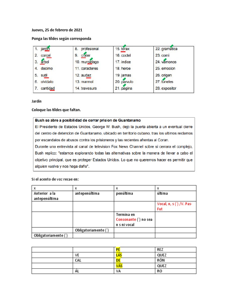 5. ORTOGRAFÍA IDENTIFICACIÓN DE TILDES | PDF