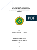 Laporan Kuliah Kerja Magang (KKM) Kemampuan Kerja Tenaga Administrasi Di Koperasi Simpan Pinjam Sumber Makmur Jombang