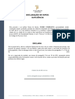 Declaracao de Hipossuficiencia