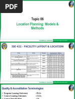 Topic 06 - Location Planning - Models & Methods