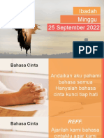 Ibadah Minggu 25 September 2022