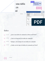 Funcion de Una Tabla de Contenidos de Microsoft Word