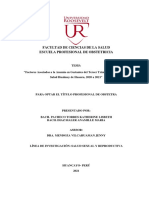 Facultad de Ciencias de La Salud Escuela Profesional de Obstetricia