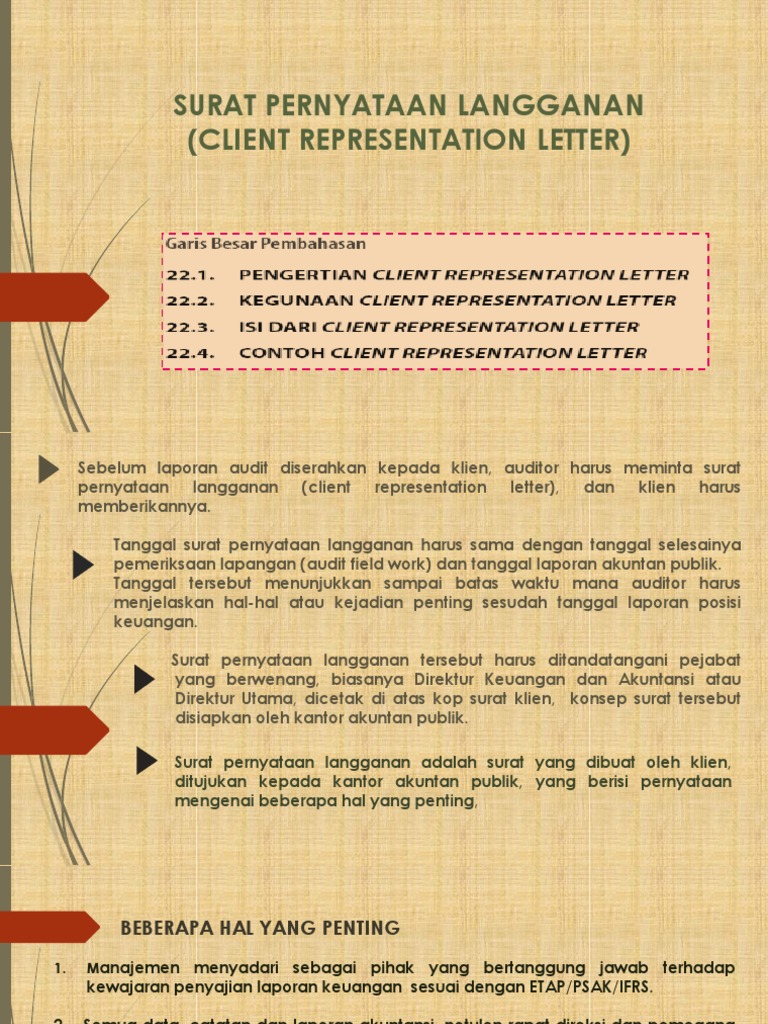 Contoh Surat Pernyataan Langganan Audit | PDF